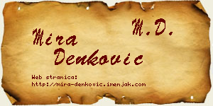 Mira Denković vizit kartica